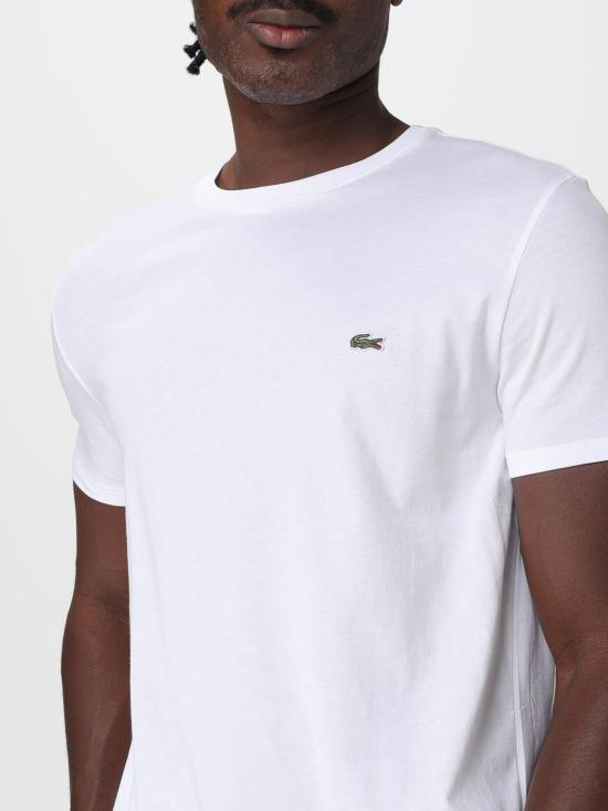 25FW 라코스테 피마 코튼 저지 크루넥 티셔츠 TH6709 001 White - LACOSTE