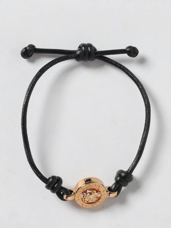 25FW 베르사체 메두사 '95 레더 브레이슬릿 10196681A00637 1B00V Black
