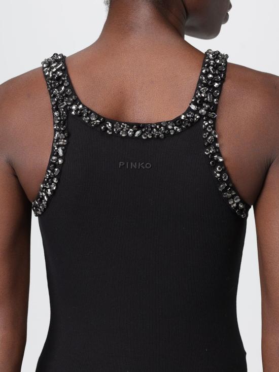 25FW 핑코 반팔 티셔츠 104109A2TM Z99 Black - PINKO