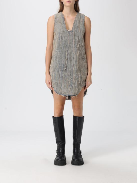 25FW 디젤 롱 원피스 A190480CMBZ 01 Blue