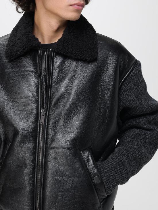 25FW 아이스 비 아이스버그 가죽 자켓 O0302826 9000 Black - ICE B ICEBERG