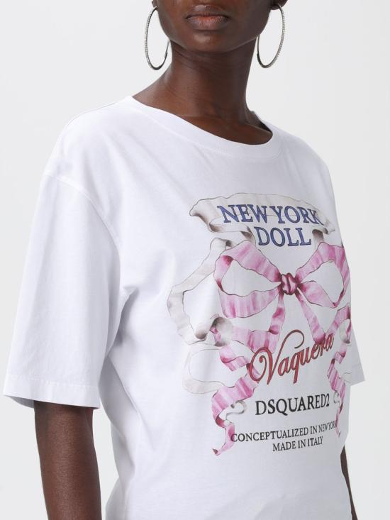 25FW 디스퀘어드2 반팔 티셔츠 S72GD0590D20020 100 White - DSQUARED2