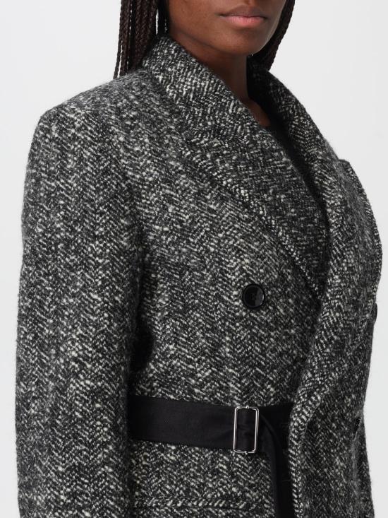 25FW 이자벨마랑 버클 디테일 버튼 트위드 자켓 MA0474FAC4D01I BKEC Black - ISABEL MARANT