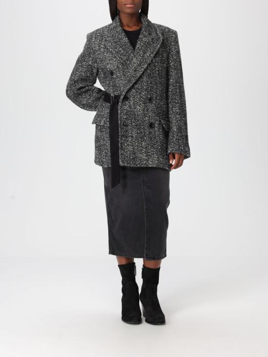 25FW 이자벨마랑 버클 디테일 버튼 트위드 자켓 MA0474FAC4D01I BKEC Black - ISABEL MARANT