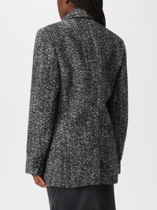 25FW 이자벨마랑 버클 디테일 버튼 트위드 자켓 MA0474FAC4D01I BKEC Black - ISABEL MARANT