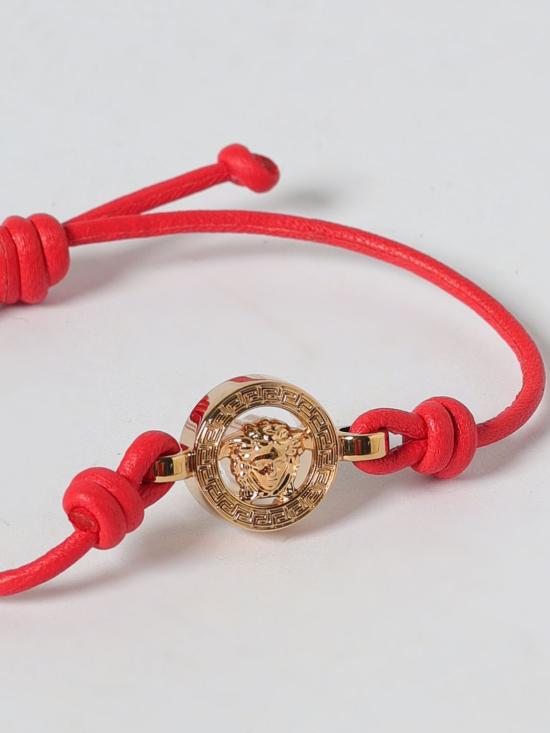 25FW 베르사체 메두사 '95 레더 브레이슬릿 10196681A00637 1R00V Red - VERSACE