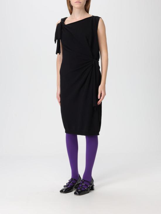 25FW 모스키노 롱 원피스 252D048154000 555 Black - MOSCHINO