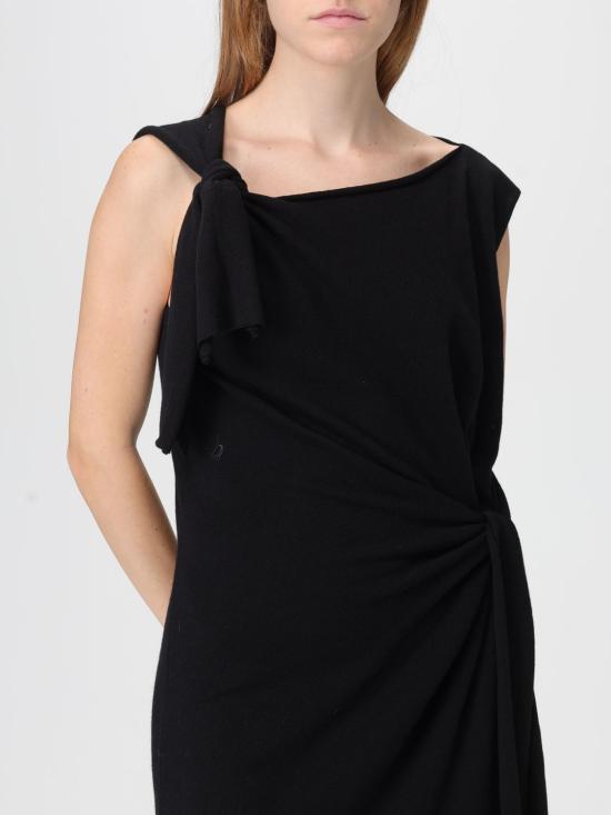 25FW 모스키노 롱 원피스 252D048154000 555 Black - MOSCHINO