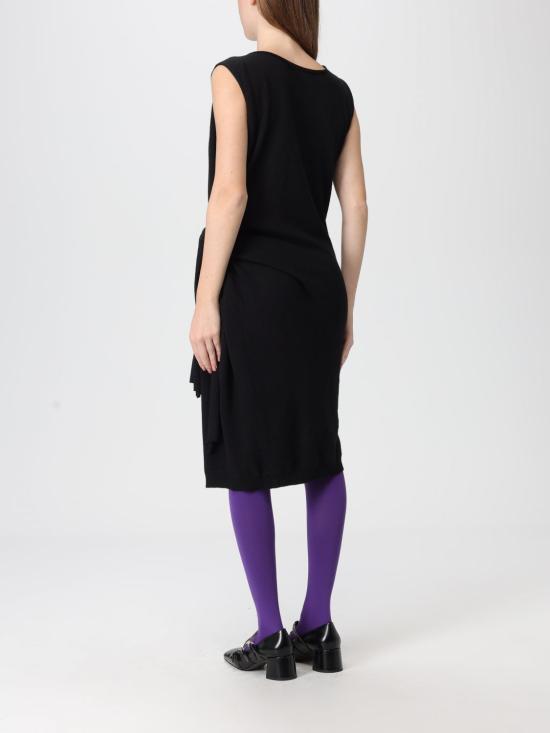 25FW 모스키노 롱 원피스 252D048154000 555 Black - MOSCHINO