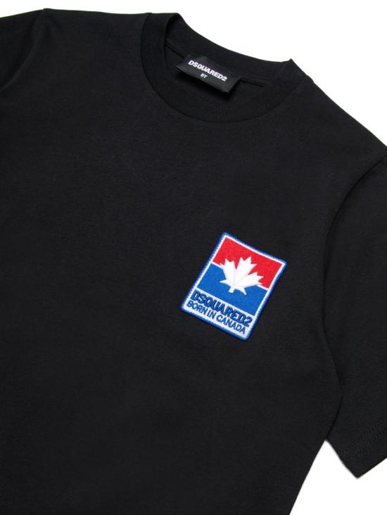 25FW [키즈] 디스퀘어드2 티셔츠 DQ2992D0ACD DQ900 Black - DSQUARED2