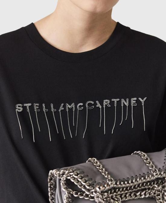 25FW 스텔라 맥카트니 반팔 티셔츠 6J01583SQA13 1000 BLACK - STELLA MCCARTNEY