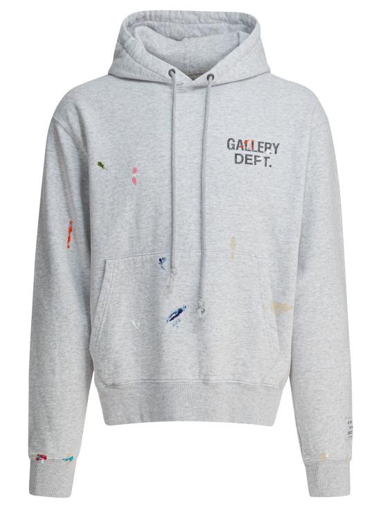 25FW 갤러리 디파트먼트 페인트 로고 후드 티셔츠 GPH50044LIGHTHEATHERGREY
