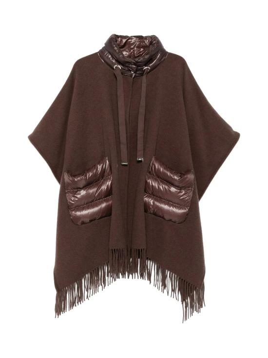 27FW 에르노 퀼티드 포켓 판초 GC00066DR33395 8810 MARRONE