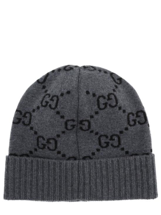 26FW 구찌 GG 캐시미어 자카드 비니 811392 4GABX1260 BLACK - GUCCI