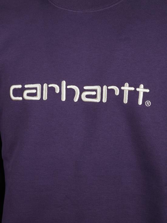 25FW 칼하트 WIP 로고 스웨트셔츠 I030546 38IXX Purple - CARHARTT WIP