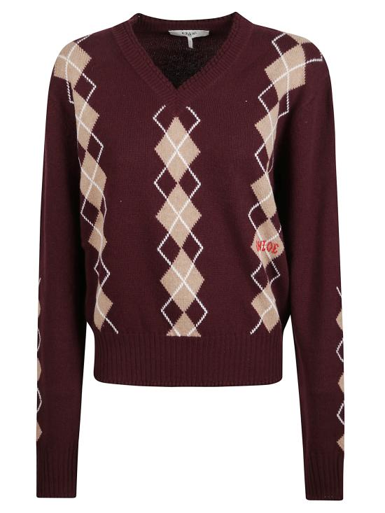 25FW 끌로에 스웨터 CH25WMP01580 601 Bordeaux