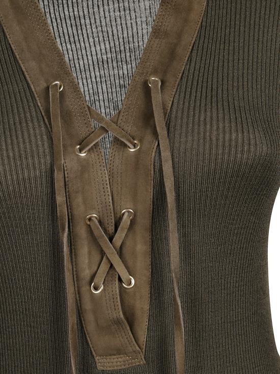 25FW 골든구스 미디 원피스 GWP02466 P00211135547 Brown - GOLDEN GOOSE