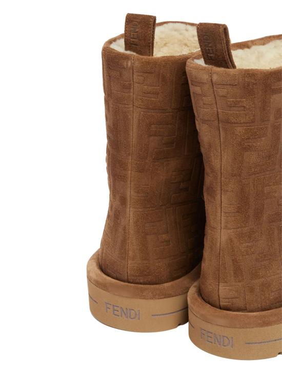 25FW 펜디 아프레 시크 FF 스웨이드 로우 부츠 8T8606 ASA1F0C23 Brown - FENDI