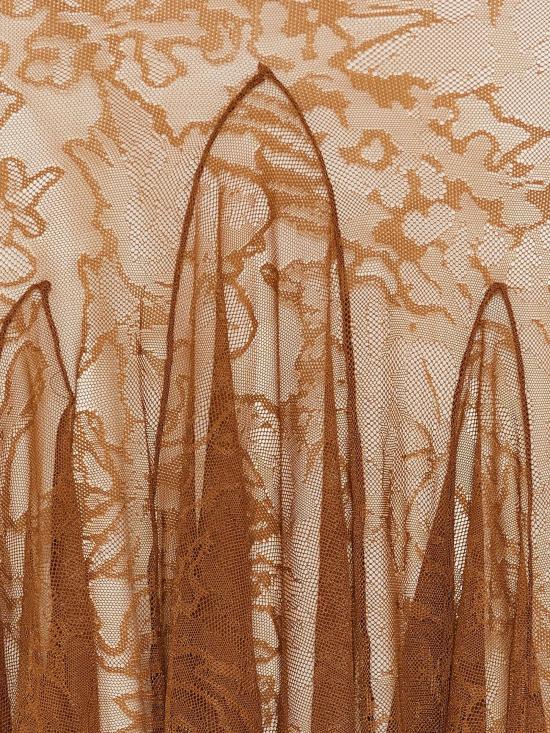 25FW 데이비드 코마 미디 스커트 PF25DK94SL BROWN Brown - DAVID KOMA