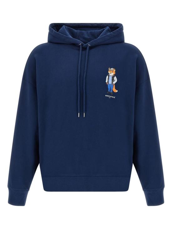 25FW 메종키츠네 드레스드 폭스 오버사이즈 후드 티셔츠 PM00707KM0340 0329 Blue