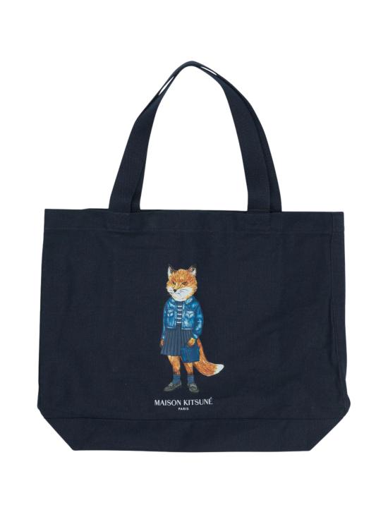25FW 메종키츠네 드레스드 폭스 토트백  PW05107WW9042 0413 Blue