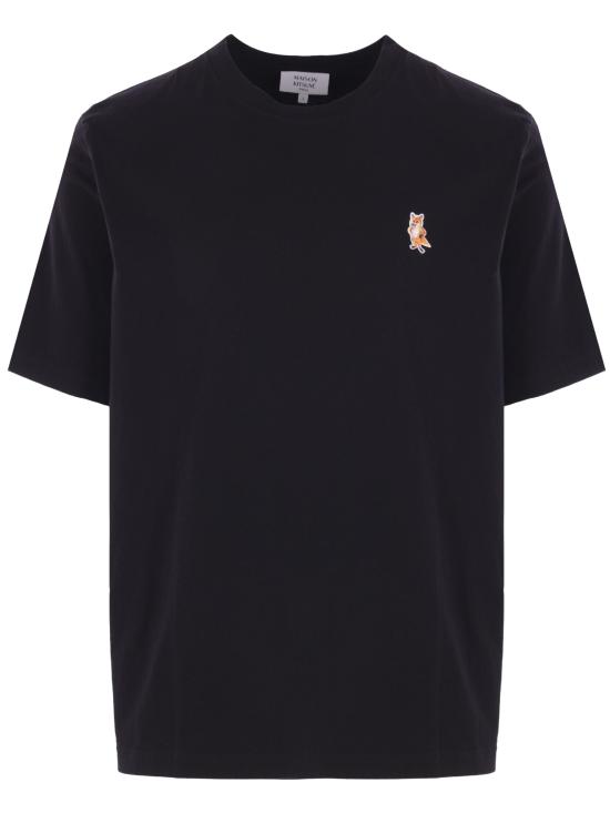 25FW 메종키츠네 스탠딩 폭스 컴포트 티셔츠 PM00123KJ7026 P199 Black