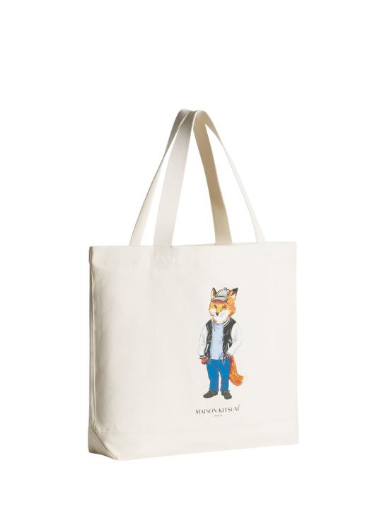 25FW 메종키츠네 드레스드 폭스 토트백 PM05107WW9042 P700 Beige - MAISON KITSUNE