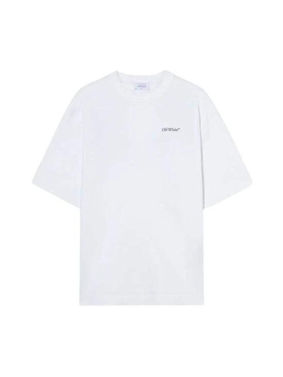 25FW 오프화이트 반팔 티셔츠 44MAA120F5J013 0110 White