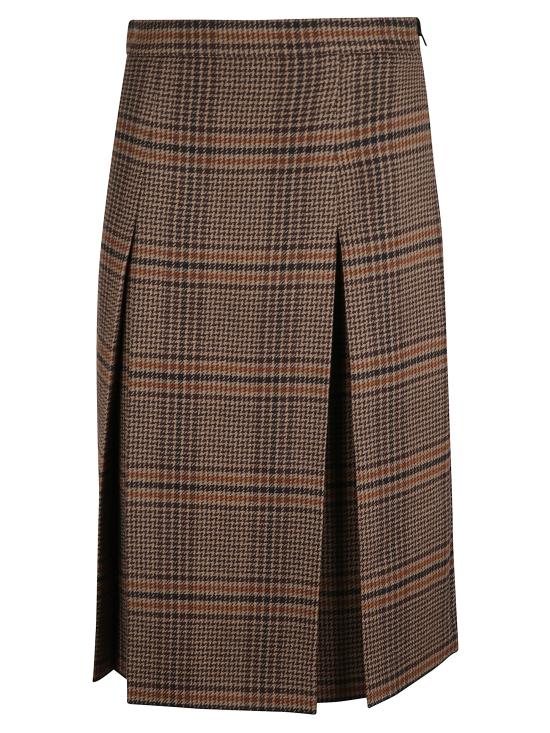 25FW 생로랑 미디 스커트 831068 Y9I702849 Brown