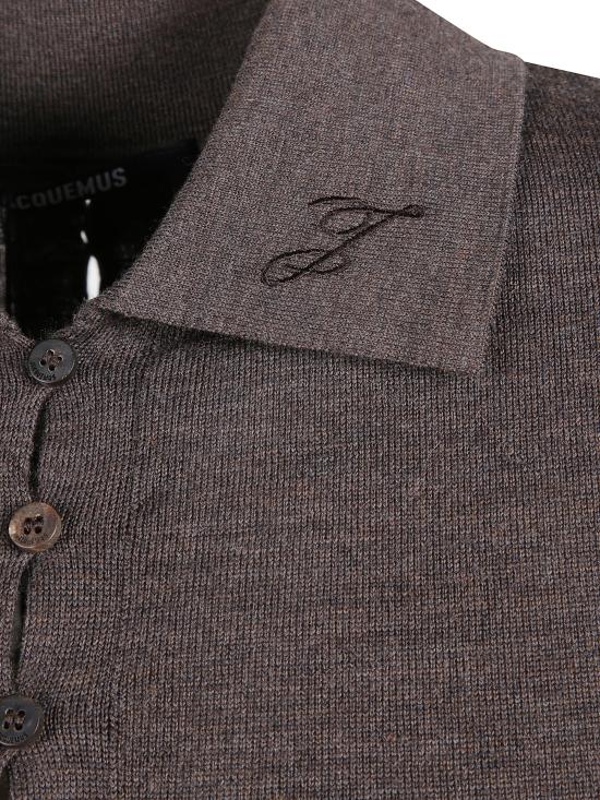 25FW 자크뮈스 긴팔 티셔츠 25HPOW00806AK 00145880 Brown - JACQUEMUS