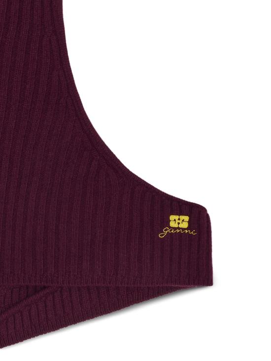 25FW 가니 이어플랩 캡 A6927 436 Bordeaux - GANNI