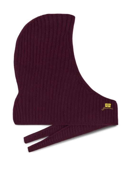 25FW 가니 이어플랩 캡 A6927 436 Bordeaux