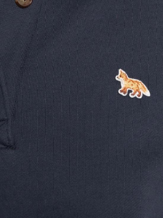 25FW 메종키츠네 베이비 폭스 크롭 폴로 스웨트셔츠 PW00200KM0341 0413 Blue - MAISON KITSUNE