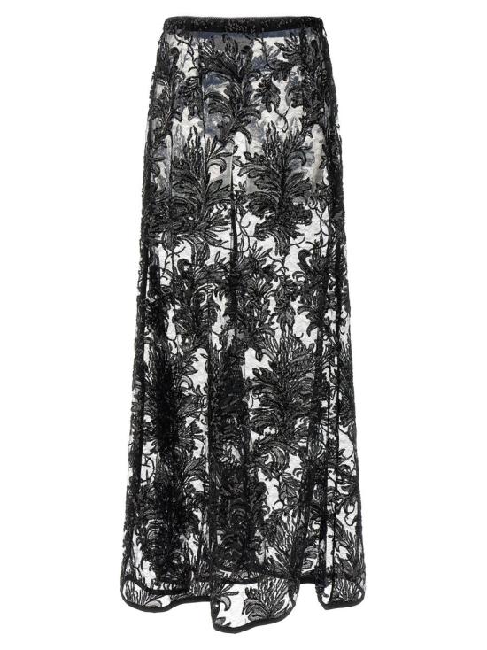 25FW 르 트윈스 스커트 MARIACRISTINALACEBLACK Black