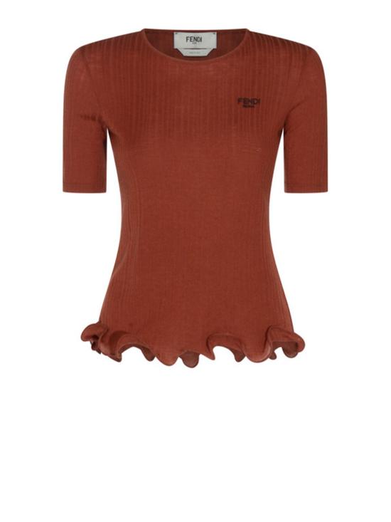 25FW 펜디 반팔 티셔츠 FS9750 AVFEF1T6K RUST 25