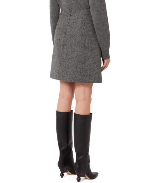 25FW 위켄드막스마라 숏 스커트 2525106022600 001 40 Grey - WEEKEND MAX MARA