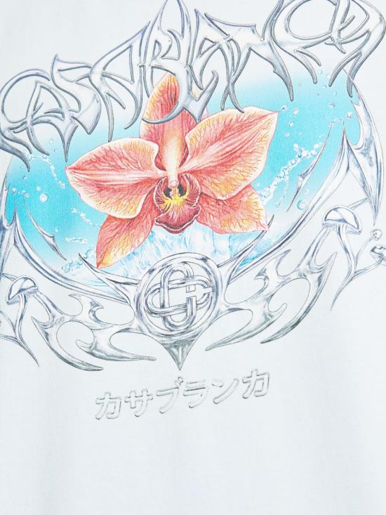 25FW 카사블랑카 반팔 티셔츠 MAW25JTS04407 PALEBLUEJERSEY Clear Blue - CASABLANCA