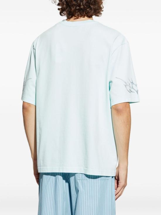 25FW 카사블랑카 반팔 티셔츠 MAW25JTS04407 PALEBLUEJERSEY Clear Blue - CASABLANCA