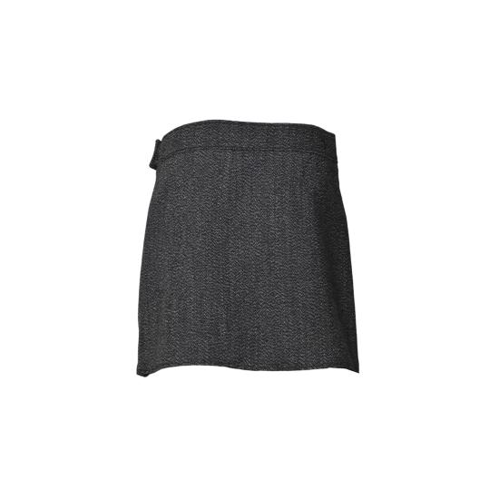 25FW 쿠레쥬 집드 캐비어 미니 스커트 325CJU292WO0144 9901 Black - COURREGES