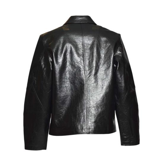 25FW 세퍼 가죽 자켓 MSS25DUKEFAU BLACK Black - SEFR