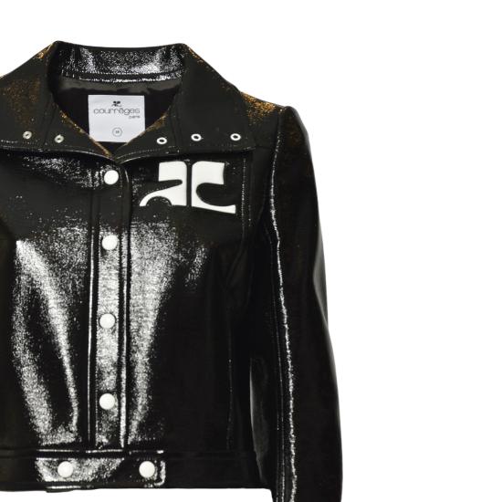 25FW 쿠레쥬 가죽 자켓 PERCBL005VY0014 9999 Black - COURREGES