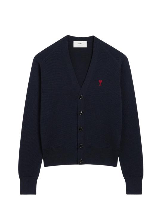 25FW 아미 ADC 울 V넥 가디건 HKC361 001414 Blue