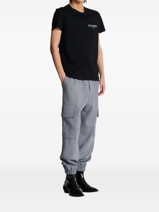 25FW 발망 반팔 티셔츠 FH1EF000GD84 EAC Black - BALMAIN