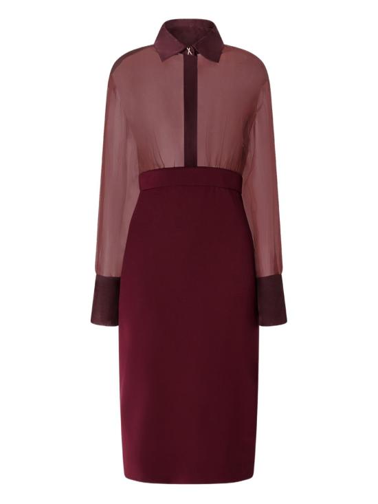 25FW 제니 미디 원피스 79AAO418 N0356570 Bordeaux