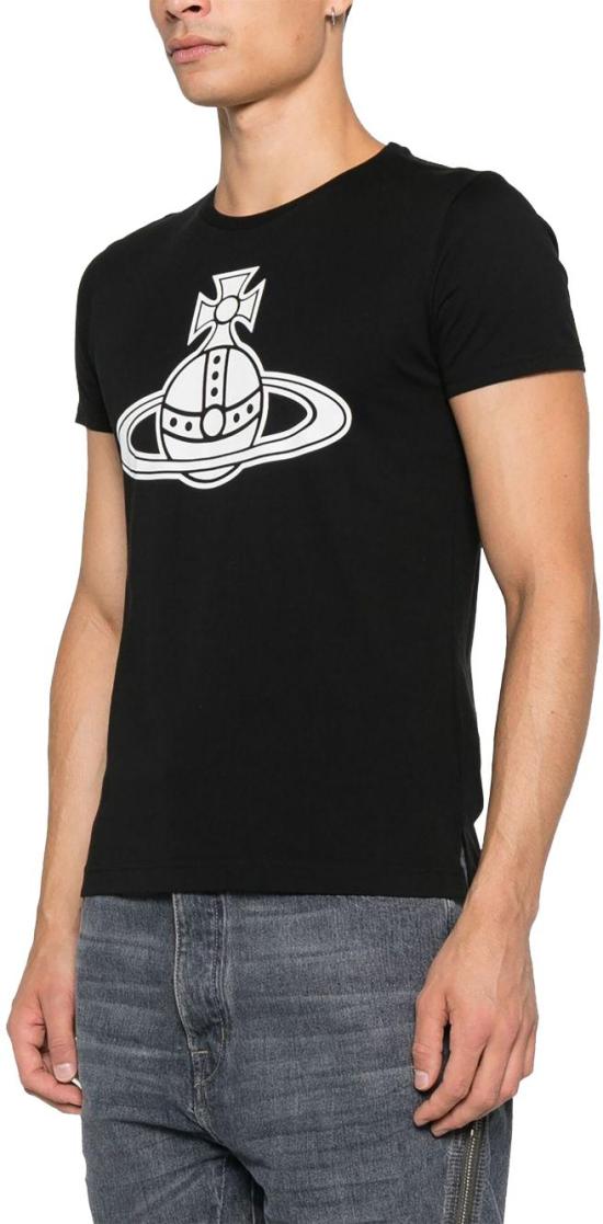 25FW 비비안웨스트우드 반팔 티셔츠 3G01004AJ001MN401 BLACK - VIVIENNE WESTWOOD