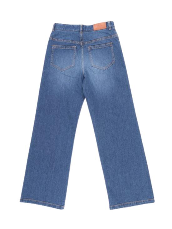 25FW [키즈] 끌로에 스트레이트 팬츠 C20633 Z10 Blue - CHLOE