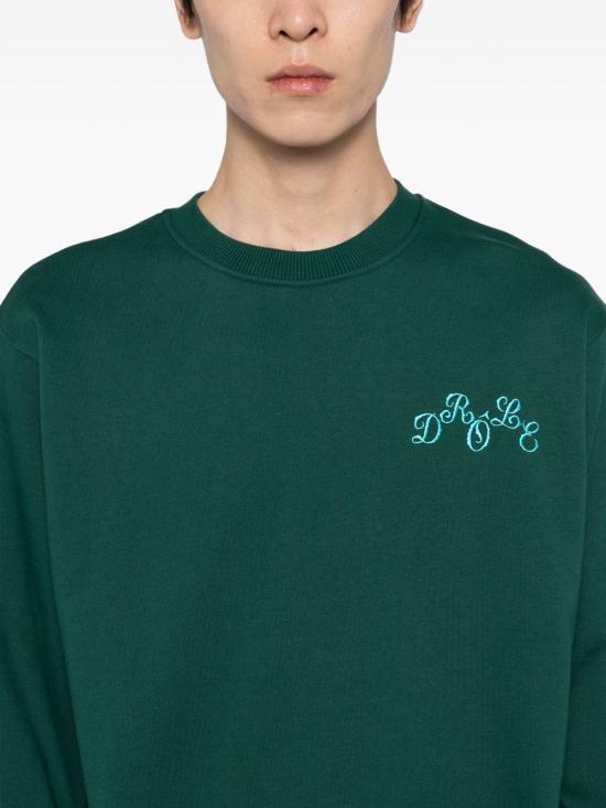 25FW 드롤드무슈 긴팔 티셔츠 HSW169 CO127DGN Green - DROLE DE MONSIEUR