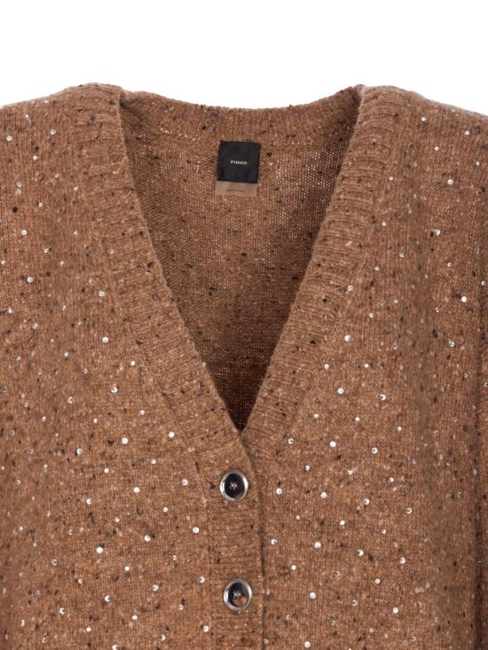 25FW 핑코 가디건 105739 A2U4C3Z Beige - PINKO