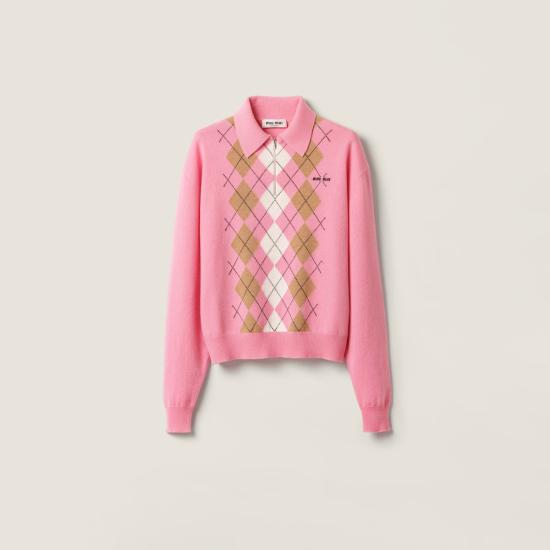 25FW 미우미우 스웨터 MMLB70174BF0028 S OOO Pink