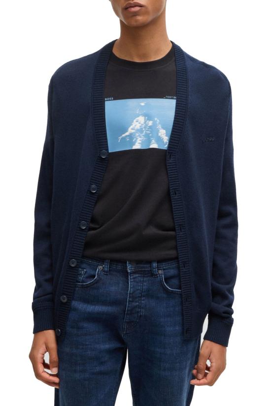 25FW 보스 가디건 50523574 10263267 01 404 Blue - BOSS